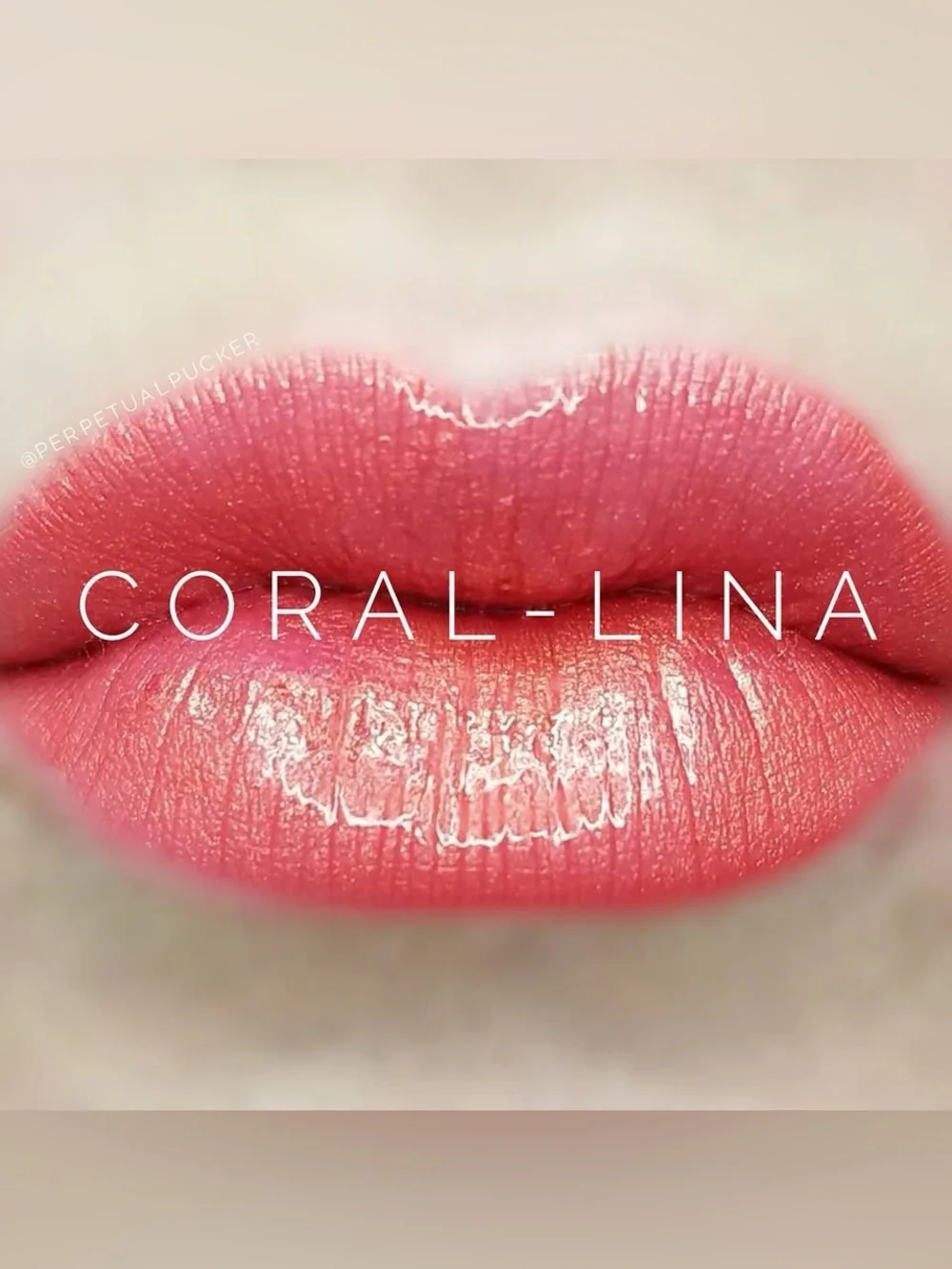 Lipsense Coral-Lina NEW Warm Frost Peach Pink Shimmer Long Last Liquid Lipstick